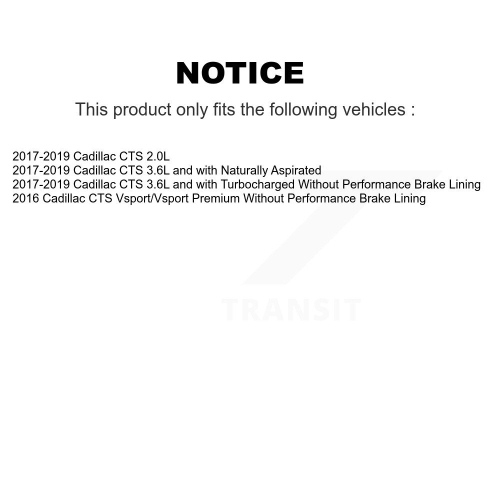 Rear Disc Drilled & Slotted Rotors Semi-Metallic Pads Parking Shoes Kit For Cadillac CTS KDF-101480