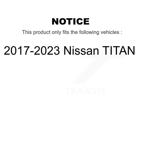 Ensemble de plaquettes en céramique et patins de frein de stationnement à disque arrière pour Nissan TITAN KGT-103703 2017-2023