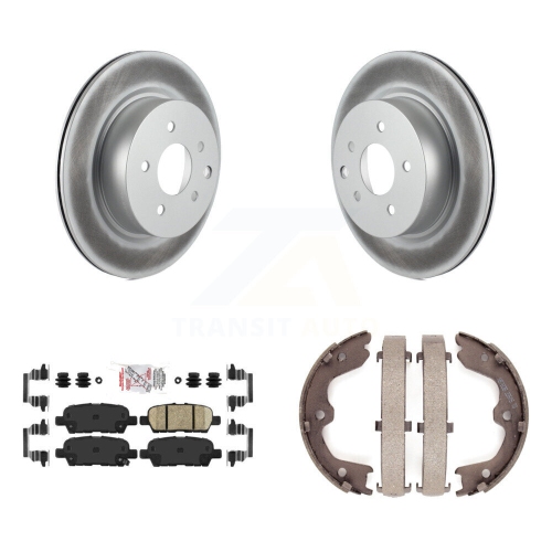 Image 1 de 10.. Ensemble de plaquettes et patins de stationnement en céramique à disques arrière pour Nissan Maxima INFINITI QX50 KGA-106412