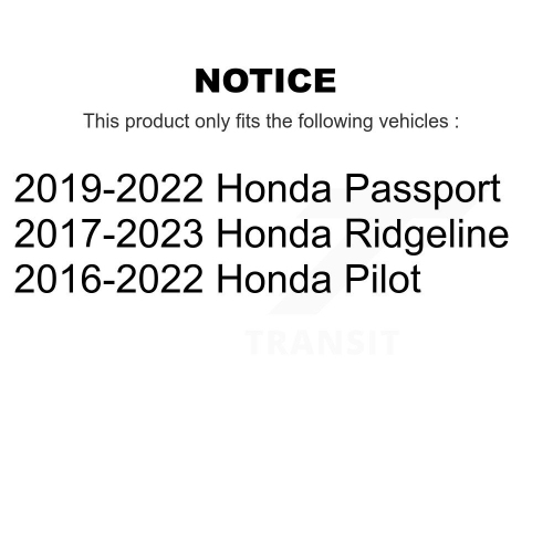 Ensemble de patins de stationnement semi-métalliques à disque perforé et rainuré pour Honda Pilot KDS-101214