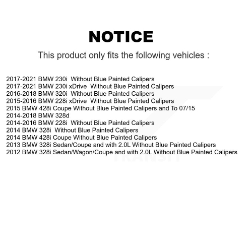 Rear Disc Drilled & Slotted Rotors Ceramic Pads And Parking Shoes Kit For BMW 230i xDrive KDT-101478