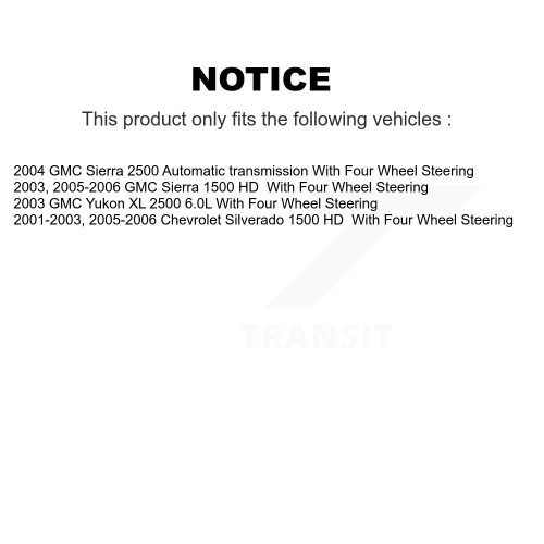 Ensemble de patins de stationnement en céramique à disques perforés et rainurés pour Chevrolet 1500 KDT-101520 de GMC