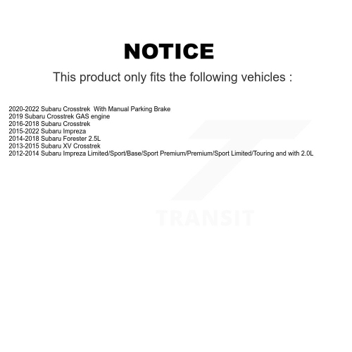 Rear Disc Coated Rotors Semi-Metallic Pads Parking Shoes Kit For Subaru Crosstrek Impreza KGS-103220