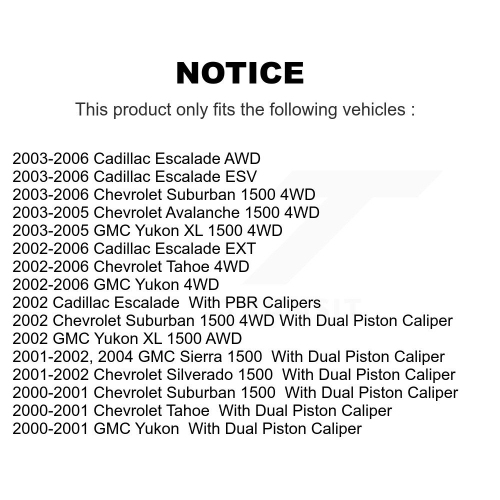 Rear Disc Rotors Semi-Metallic Pads Parking Shoes & Hardware Kit For Chevrolet GMC Sierra K8S-104758