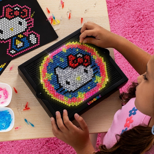 Lite-Brite Super Bright HD, Hello Kitty Edition - Create Art with Light, Enhances Creativity,
