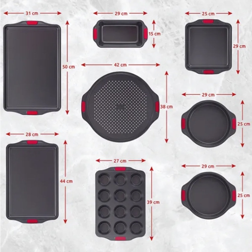 Lagostina Carbon Steel Bakeware 8 Piece set L404400408