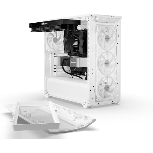 Shadow Base 800 FX - ARGB - 4 Light Wings 140mm PWM Fans - Mid-Tower PC Gaming Case - 420mm radiators or E-ATX motherboards Support -White - BGW64