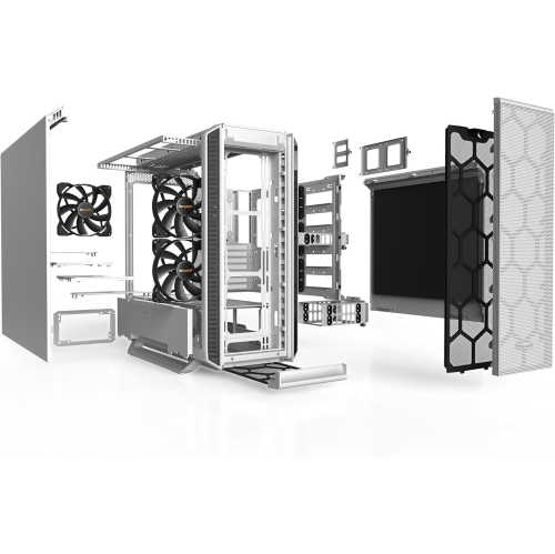be quiet! Silent Base 802 ATX Midi Tower PC Case| 3 Pre-Installed Pure Wings 2 Fans | Sound Insulated | White | BG040