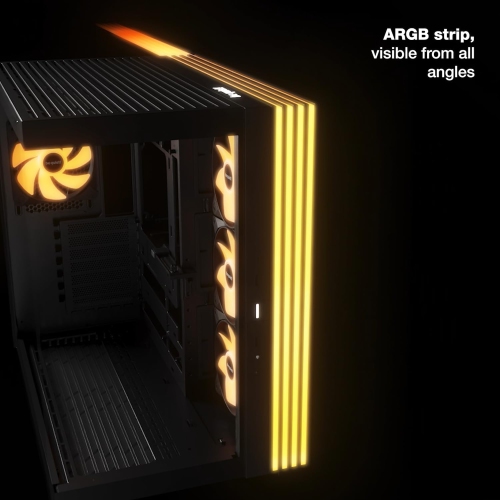 be quiet! Light Base 600 DX White PC Case, Stunning Panoramic View, Show Case, Dual Chamber Design, Solid ARGB LED Strip, Inverted and Horizontal