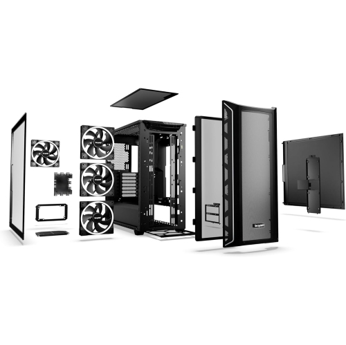 be quiet! Shadow Base 800 FX - ARGB - 4 Light Wings 140mm PWM Fans - Mid-Tower PC Gaming Case - 420mm radiators or E-ATX motherboards Support - Black