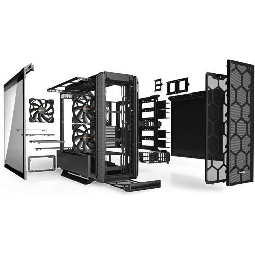 be quiet! Silent Base 802 Window ATX Midi Tower PC Case| 3 Pre-Installed Pure Wings 2 Fans | Sound Insulated | Tempered Glass Window | Black | BGW39