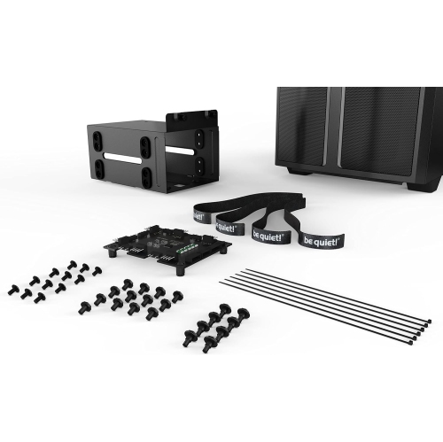 be quiet! Pure Base 500 FX ATX Midi Tower PC case | ARGB | 4 Pre-Installed Light Wings PWM Fans | Tempered Glass Window | Black | BGW43