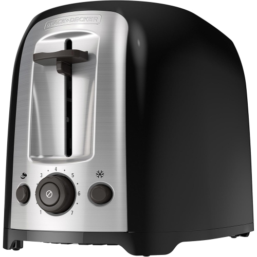 2-Slice Extra Wide Slot Toaster, Classic Oval, Black with Stainless Steel Accents