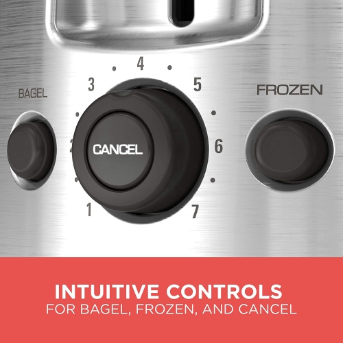 2-Slice Extra Wide Slot Toaster, Classic Oval, Black with Stainless Steel Accents