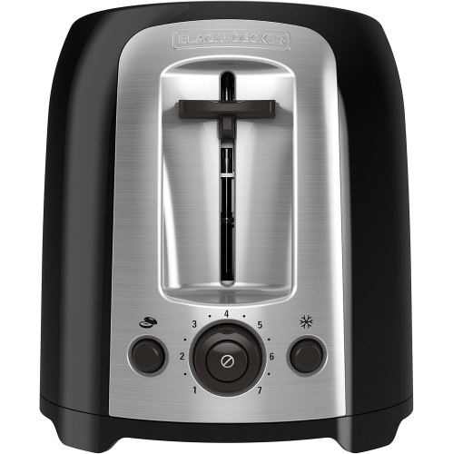 2-Slice Extra Wide Slot Toaster, Classic Oval, Black with Stainless Steel Accents