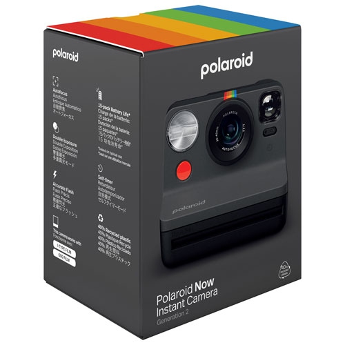 Tout nouveau - Appareil photo instantané Now de 2e génération de Polaroid - Noir