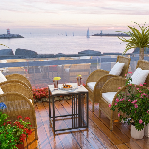 Minimalism Marble End Snack Side Table Natural Marble Texture Side Table Coffee Table for Sofa Coffee Small Space with sintered stone top for Living