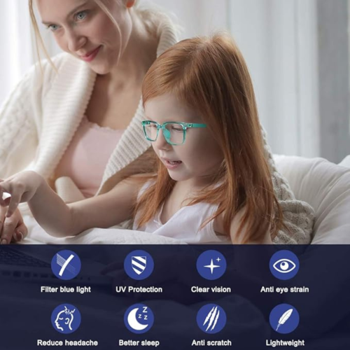 Kids Blue Light Blocking Glasses for Boys Girls Computer Gaming Glasses