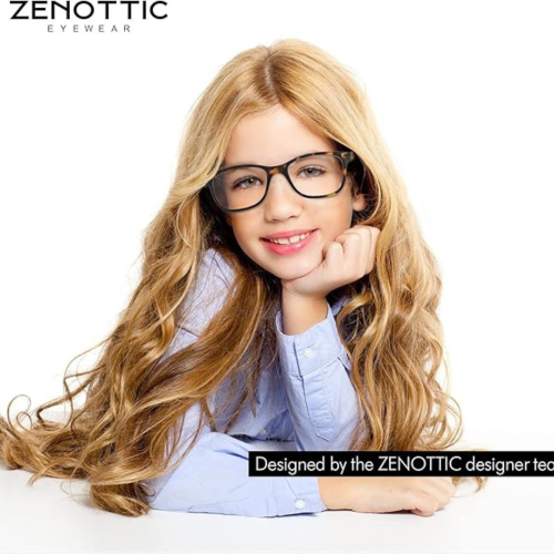 ZENOTTIC Kids Blue Light Blocking Glasses Anti Glare Lens Lightweight Frame Computer Eyeglasses for Boys and Girls