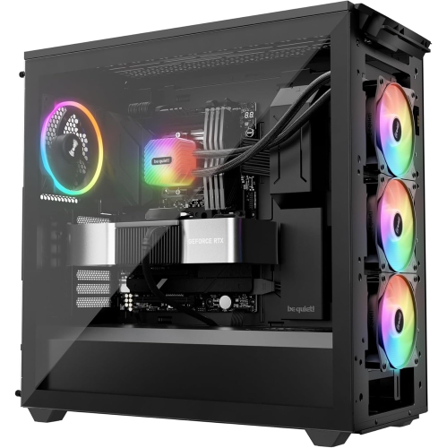 be quiet! Light Loop 360 mm Black Water Cooling for Heavily Overclocked Systems, 3x Light Wings LX 120 mm PWM High-Speed ARGB Fan, Extremely High
