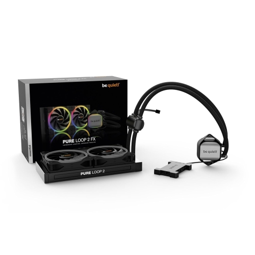 be quiet! Pure Loop 2 FX 240mm, CPU Liquid Cooler for Intel Core i3/i5 or AMD Ryzen 3/5, ARGB LED Illumination, 2X Light Wings PWM high-Speed Fan