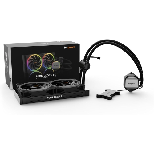be quiet! Pure Loop 2 FX 280mm, CPU Liquid Cooler for Intel Core i3/i5/i7 or AMD Ryzen 3/5/7, ARGB LED Illumination, 2X Light Wings PWM high-Speed