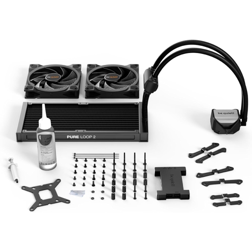 be quiet! Pure Loop 2 FX 280mm, CPU Liquid Cooler for Intel Core i3/i5/i7 or AMD Ryzen 3/5/7, ARGB LED Illumination, 2X Light Wings PWM high-Speed