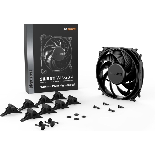 be quiet! Silent Wings 4 120mm PWM High Speed 2500 Premium Low Noise Cooling Fan | 4-Pin | BL094