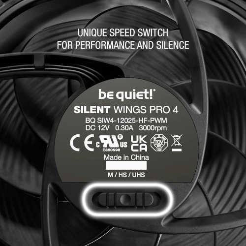 be quiet! Silent Wings Pro 4 120mm PWM 3000 Premium Low Noise Cooling Fan | 4-Pin | BL098