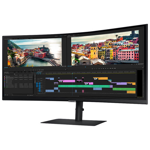 Moniteur FreeSync DEL incurvé VA QHD 100 Hz de 34 po de Samsung avec temps de réponse gris à gris de 5 ms - Noir