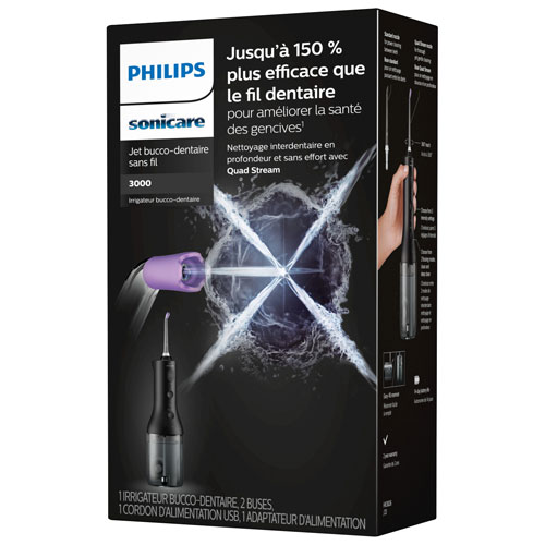 Philips SoniCare 3000 Power Cordless Electric Flosser - Black