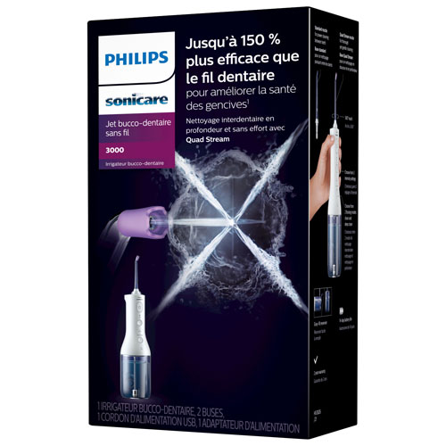 Philips SoniCare 3000 Power Cordless Electric Flosser (HX3826/21) - White