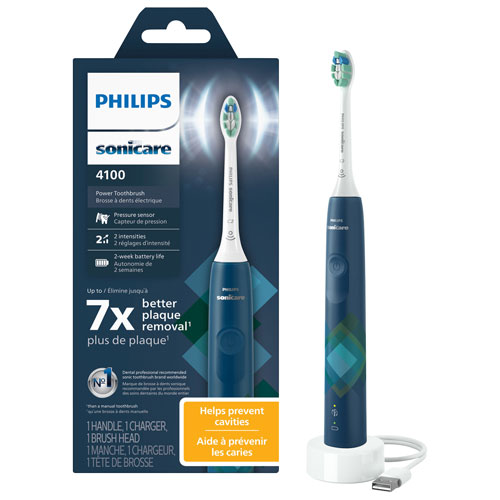 Image 1 of 7.. Philips Sonicare 4100 Electric Toothbrush - Prismatic Navy