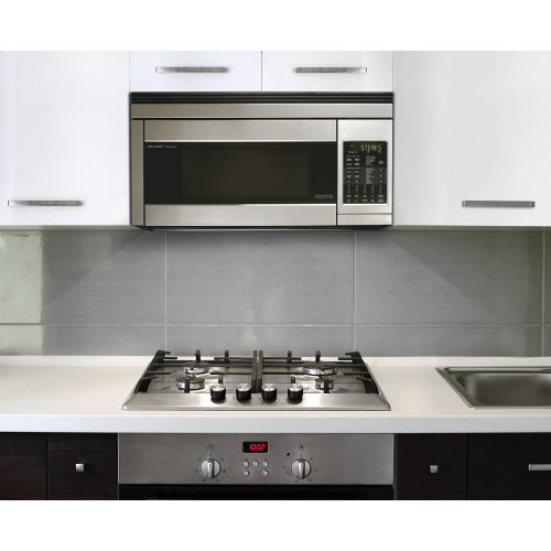 SHARP 1.1 cu. ft. 850W Carousel® Over-the-Range Microwave Oven, Stainless Steel