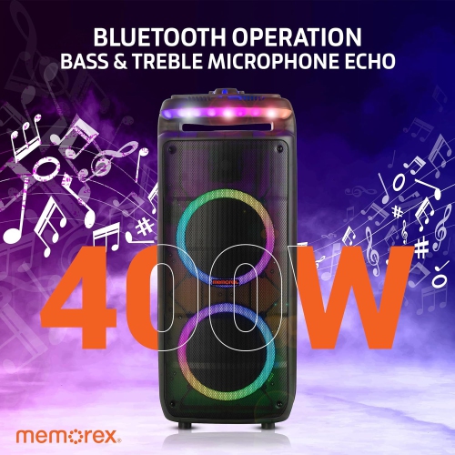 Memorex 8″ Twin Party Speaker | MX-PS821