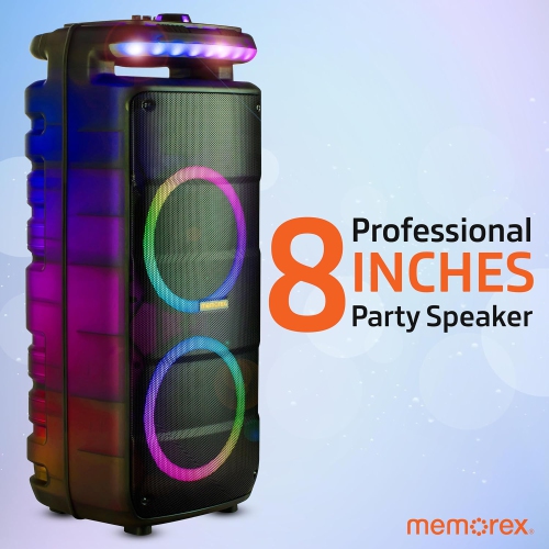 Memorex 8″ Twin Party Speaker | MX-PS821