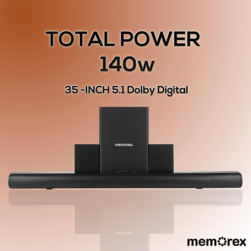 Memorex Dolby Digital Soundbar Speaker TV Sound System with Bluetooth