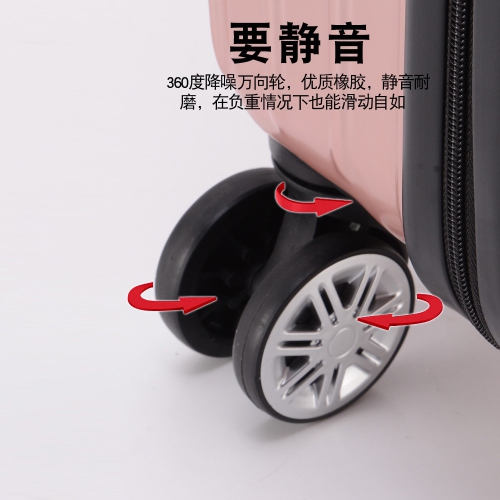 Valise rigide à 360 roulettes pivotantes d'AxGear – Valise de voyage avec verrou de mot de passe de 28 po