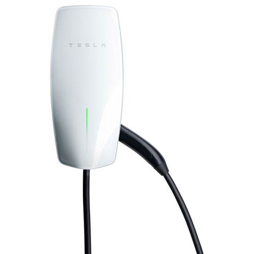 Tesla - Chargeur de véhicule électrique câblé à connecteur mural universel - Jusqu'à 48&nbsp;A - 24 pi - Blanc - Remis à neuf