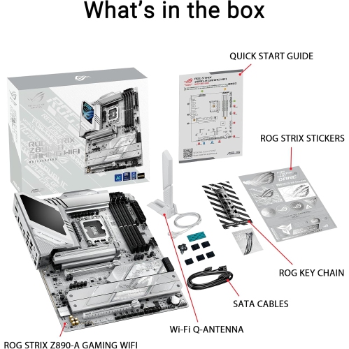 ASUS ROG Strix Z890-A Gaming WiFi ATX Motherboard – Intel Z890, DDR5, WiFi 7