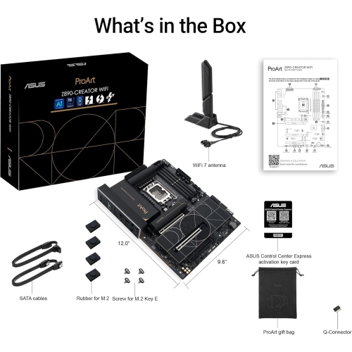 ASUS ProArt Z890-Creator Wi-Fi ATX Motherboard – Intel Z890, DDR5, Wi-Fi 6E