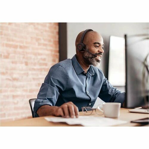 Jabra Evolve 65 TE Wireless Bluetooth On-Ear Mono UC Headset with Built-in Microphone -