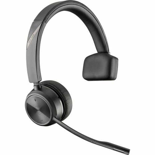 HP Poly Savi 7210 On-Ear Noise Cancelling Wireless Monaural Headset with Mic - Black
