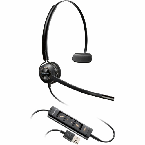 Casque d'écoute USB-A À suppression du bruit Poly EncorePro 545 de HP avec micro - Noir