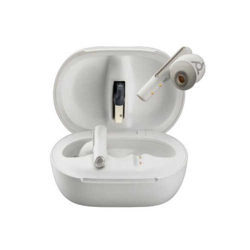 HP Poly Voyager Free 60+ In-Ear/Ear Bud Noise Cancelling Truly Wireless Headset with Mic - White Sand