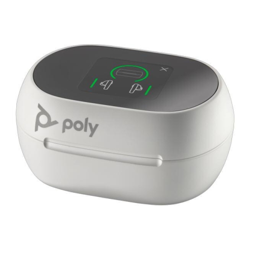 HP Poly Voyager Free 60+ In-Ear/Ear Bud Noise Cancelling Truly Wireless Headset with Mic - White Sand