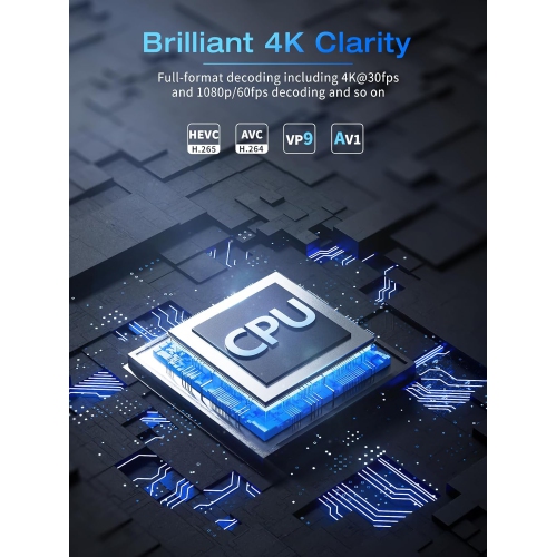 CLOKOWE Portable 4K Mini Projector with WiFi and Bluetooth-Full HD 1080P Supported,180°Rotation Outdoor Movie Projector, Compatible with TV Stick/