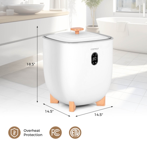 Costway Towel Warmer for Bathroom with 2 Heat Levels Timer Auto Shut off Towel Heater