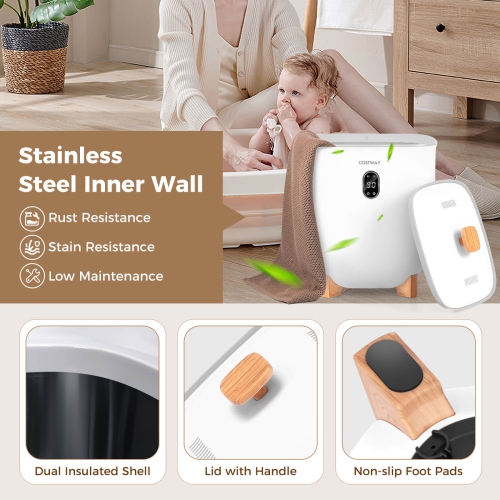 Costway Towel Warmer for Bathroom with 2 Heat Levels Timer Auto Shut off Towel Heater