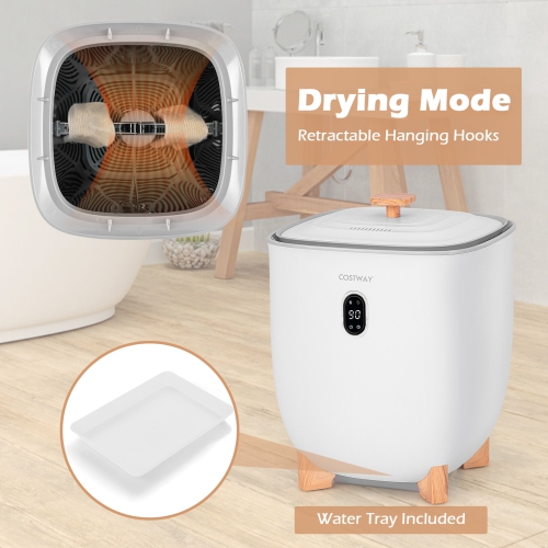 Costway 20L Upgraded Towel Warmer for Bathroom with PTC Heater & 2 Fragrant Disc Holders